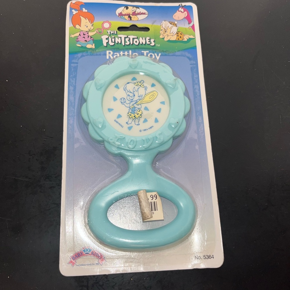Vintage Flinstones Rattle Toy Bam Bam